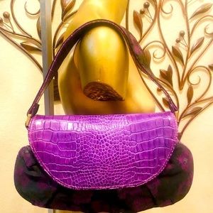 LUCA LUCA Purple/Black Flap Shoulder Bag